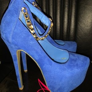 Women Royal Blue Heels